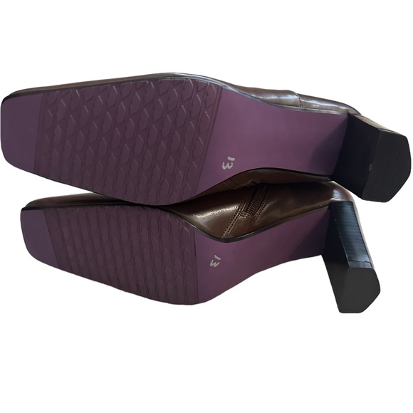 ❄️ Suzanne Somers Modboot Heeled Boots Brown 8.5 Never Worn - Picture 4 of 11